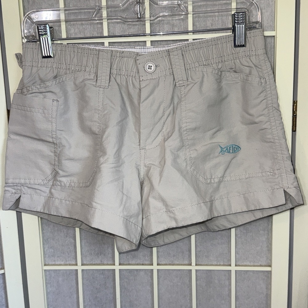 AFTCO The Original Fishing Outdoor Shorts Beige Nylon 3" Womens Size 2